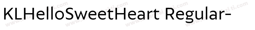 KLHelloSweetHeart Regular字体转换